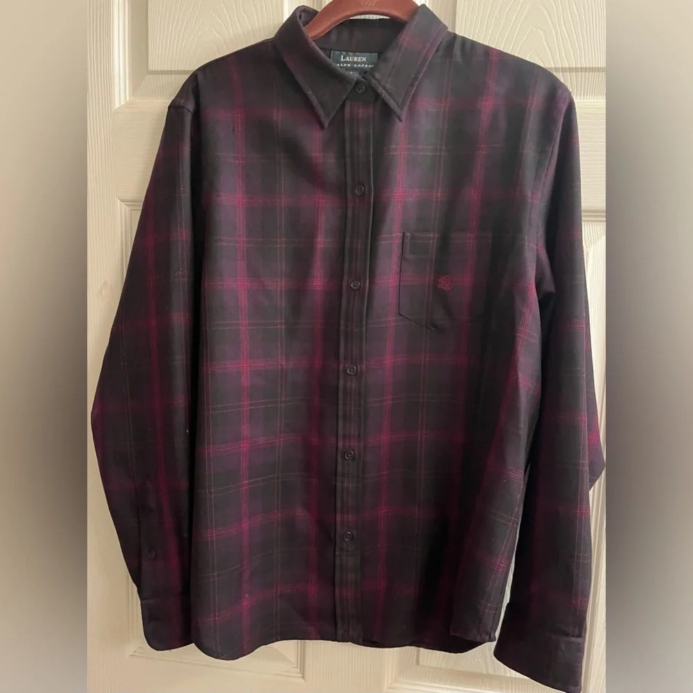 RALPH LAUREN~WOOL 100%~LADIES SHIRT~NWOT~LG